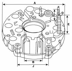 Bloc Diode Alternator Ford, 6088149, 78FB10346AB, 130603 Cargo - 3
