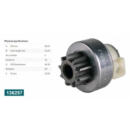 Bendix Electromotor 9 Dinti BMW, 12411350236, 136257 Cargo - 1