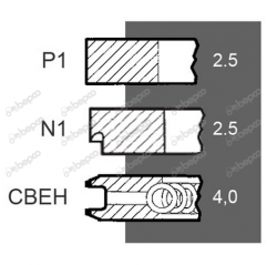 Segmenti motor Fiat Ø 103 MM - STD 1901278, 1909051, 1908739, 1909234
