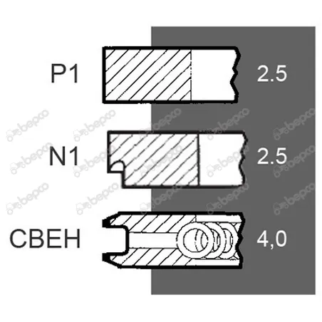 Segmenti motor Fiat Ø 103 MM - STD 1901278, 1909051, 1908739, 1909234