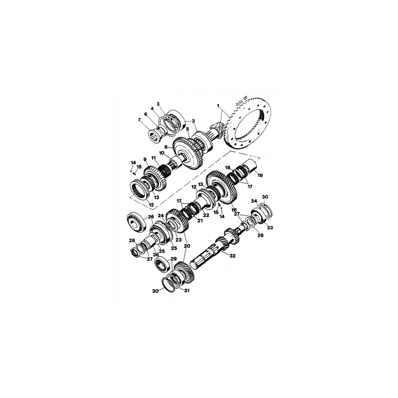 Rulment transmisie cutie viteze Case-IH 3223127R91 CNH - 1