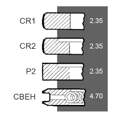Set segmenti motor Ford R1 81814544, 83917469