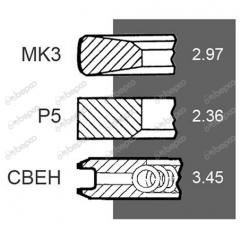 Set segmenti motor John Deere Fi 106.5mm RE15674, RE48818