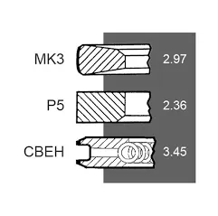Set segmenti motor John Deere Fi 106.5 MM RE48818, RE507852, RE66820
