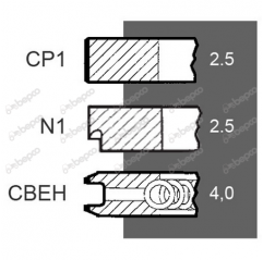 Set segmenti motor Fiat Fi 100 MM 1902050, 82982153, 1930169