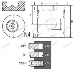 Piston motor echipat cu segmenti New Holland FI-110mm, 87803394