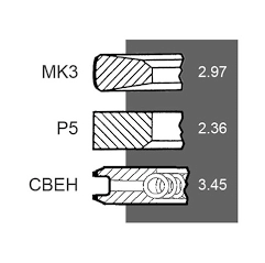 Set segmenti motor John Deere Fi 106.5 MM RE15674, RE48818, RE507852