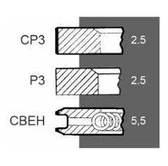 Set segmenti motor Fiat Fi 95 MM 1900677, 1900682, 1901496