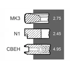 Set segmenti motor Deutz Fi 102 MM 02239391, 04152188, 2237551 AAP - 2