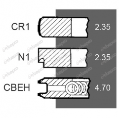 Set segmenti motor Ford Fi 111.76 MM 82850251, 87801095, 87802355