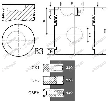 Piston motor Same 03380060610, 03380060620, 033800606A