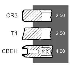 Segmenti motor Perkins Ø 100, 3637033M91, 4181A014, 4181A015, 4181A019