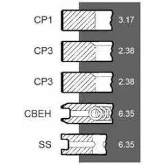Set segmenti motor Massey Ferguson Fi 98.48 MM 745752M91,41158032