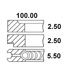 Segmenti motor Fiat Ø 100 mm- STD, 1900708, 1900719,1900730, 1900740, 1908737, 1909172