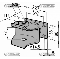 Cupla remorca universala CE60420, 60420 Cermag - 1