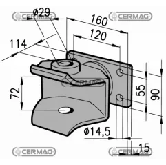 Cupla remorca universala CE60420, 60420 Cermag - 1