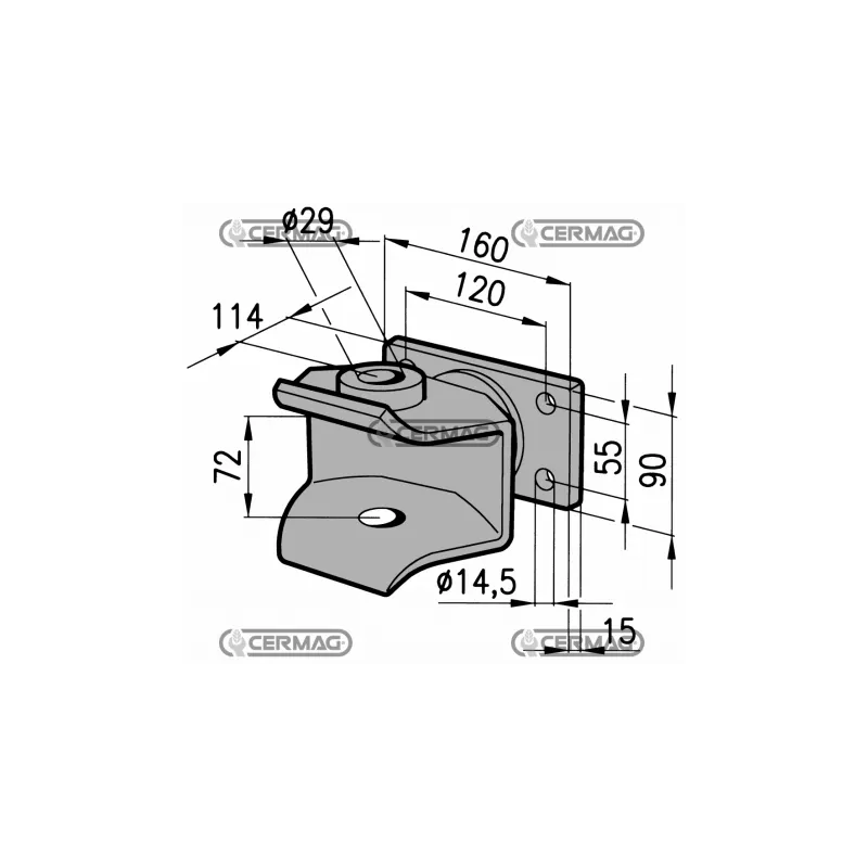 Cupla remorca universala CE60420, 60420 Cermag - 1
