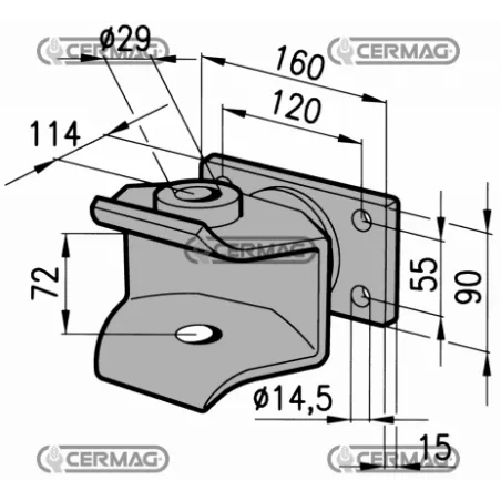 Cupla remorca universala CE60420, 60420 Cermag - 1