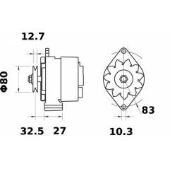 Alternator Massey Ferguson/Perkins 1618473M91,1618477M91