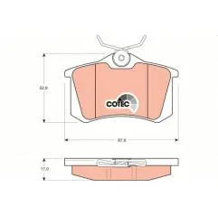 Set placute frana spate Audi GDB1330,1J0698451