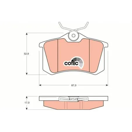 Set placute frana spate Audi GDB1330,1J0698451