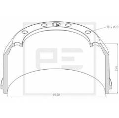 Tambur frana BPW 1064005706, 0310667430