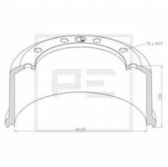 Tambur frana BPW 0310667620, 0310667430 - 1
