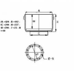 Tambur frana SAF 1064023600, 1064023601 - 1