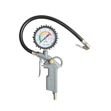 Pistol umflat roti cu furtun si manometru mecanic cu protectie de cauciuc ATR66