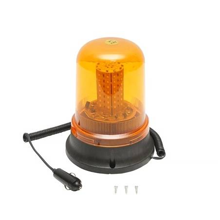 Girofar LED/SMD 24V cu talpa magnetica si alimentare la bricheta