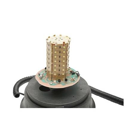 Girofar LED/SMD 24V cu talpa magnetica si alimentare la bricheta