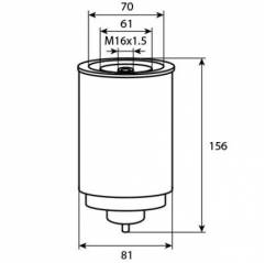 FILTRU COMBUSTIBIL 1902138 87800220 9941058 IVECO OE - 1
