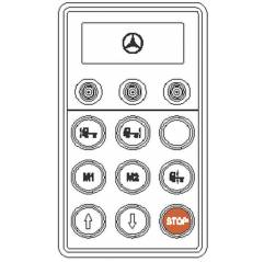 Telecomanda Ecas Mercedes 0005458713,A0015458313 - 1