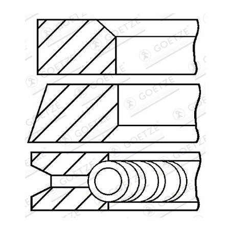 Segmenti compresor Renault 7700853677,7701467664 - 1