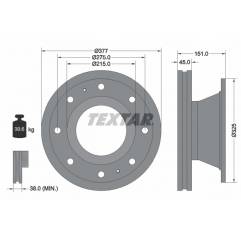 Disc frana 377X45MM Iveco Tector 2996706,7183804 - 1