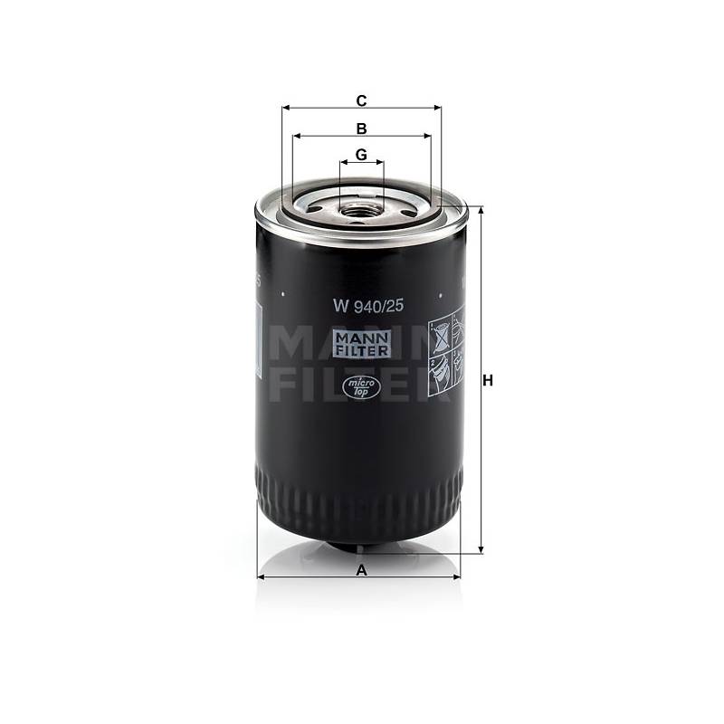 FILTRU ULEI W940/25 FX0038  0451103185  - 1