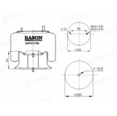 Perna aer completa Daf LF45 1405407,1401484 - 1