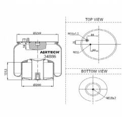 Perna aer completa Man TGA/TGS/TGX 81436010165,4886NP02
