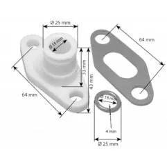 Flansa Pompa Fiat 6002-2,A61925,105285008, 74717102 14462881, 4673807, 4673810 Enpaco - 1
