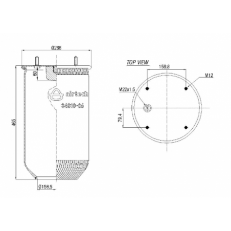 Perna aer fara panson SAF 2229260200,6504646G