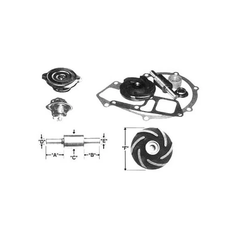 Kit Reparatie Pompa Apa John Deere RE37484 , 131-22 Bepco - 1