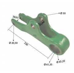 Brat monobloc dreapta John Deere L 310 mm - Ø 20/30/64 mm - 1