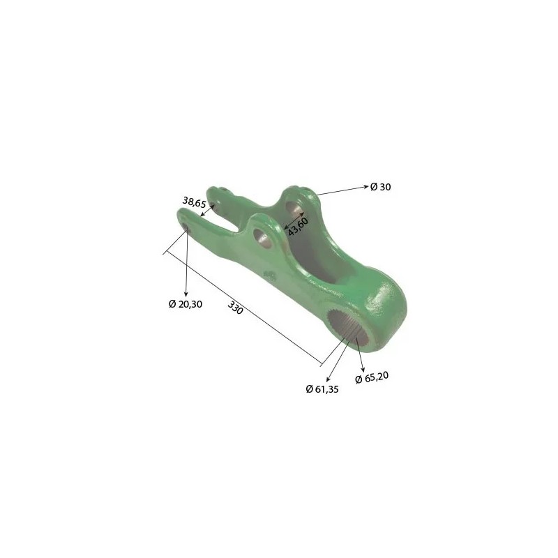 Brat monobloc dreapta John Deere L 310 mm - Ø 20/30/64 mm - 1