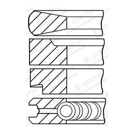 Set segmenti piston Ford 3904264 - 1