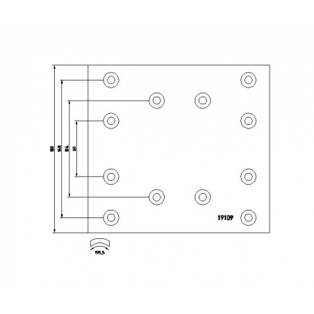 Set ferodouri spate Iveco EuroTrakker/Trakker WVA19110-19109 2992113 2992115 - 1