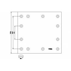 Set ferodouri Iveco EuroCargo/Volvo F WVA 19384-19385 1906176 2727246 - 1