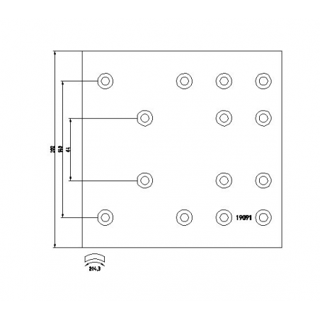 Set ferodouri WVA 19091-19098 R1 Iveco 2991760 2992006 - 1