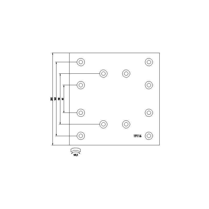 Set ferodouri STD Iveco EuroTrakker/Trakker WVA 19116-19119 2992124 500042064 - 1