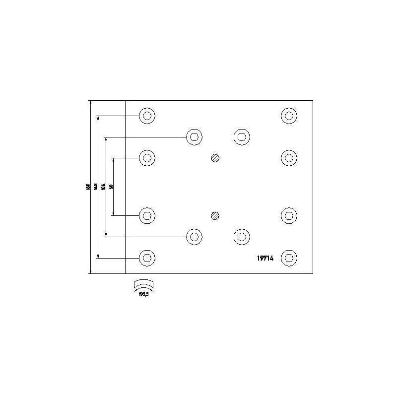 Set ferodouri R1 Iveco EuroTrakker/EuroTech WVA 19555 1906407 1906431 - 1