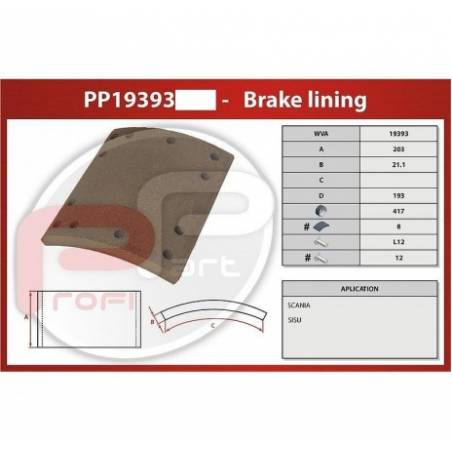 Set ferodouri STD Scania 2 WVA 19393 551059 1304933
